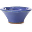 Round blue bonsai pot by Hattori - 99 x 99 x 42 mm