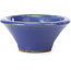 Round blue bonsai pot by Hattori - 99 x 99 x 42 mm