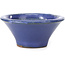 Round blue bonsai pot by Hattori - 98 x 98 x 45 mm