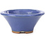 Pot à bonsaï rond bleu par Hattori - 98 x 98 x 45 mm
