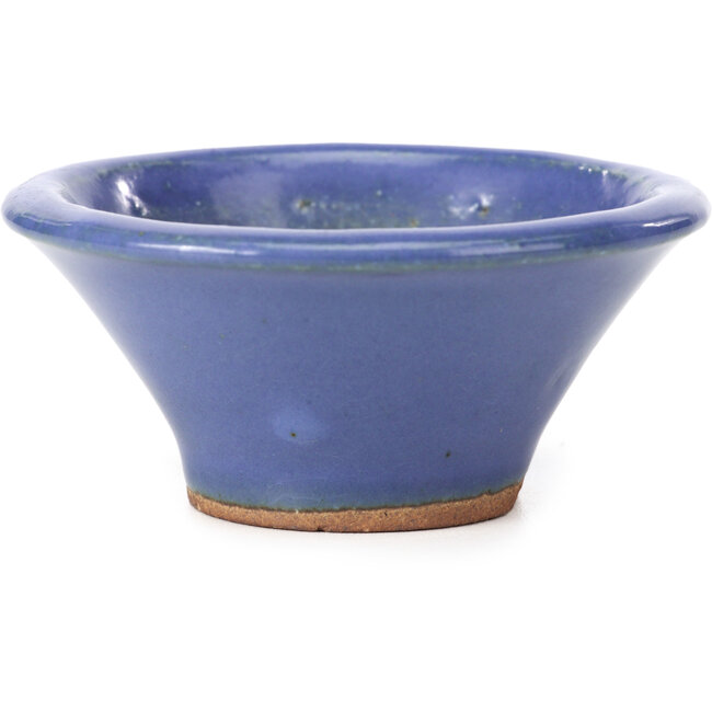 Maceta de bonsái redonda azul de Hattori - 98 x 98 x 45 mm