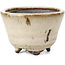 Vaso per bonsai rotondo beige di Hattori - 85 x 85 x 60 mm