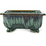 Pot à bonsaï rectangulaire bleu par Fuka - 152 x 136 x 60 mm