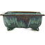 Rectangular blue bonsai pot by Fuka - 152 x 136 x 60 mm