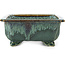 Rectangular blue bonsai pot by Fuka - 152 x 136 x 60 mm