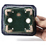 Pot à bonsaï rectangulaire bleu par Fuka - 111 x 101 x 48 mm