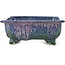 Rectangular blue bonsai pot by Fuka - 152 x 136 x 60 mm