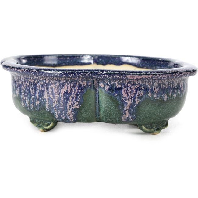 Maceta de bonsái azul Mokko de Fuka - 169 x 148 x 50 mm