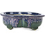 Mokko blue bonsai pot by Fuka - 169 x 148 x 50 mm