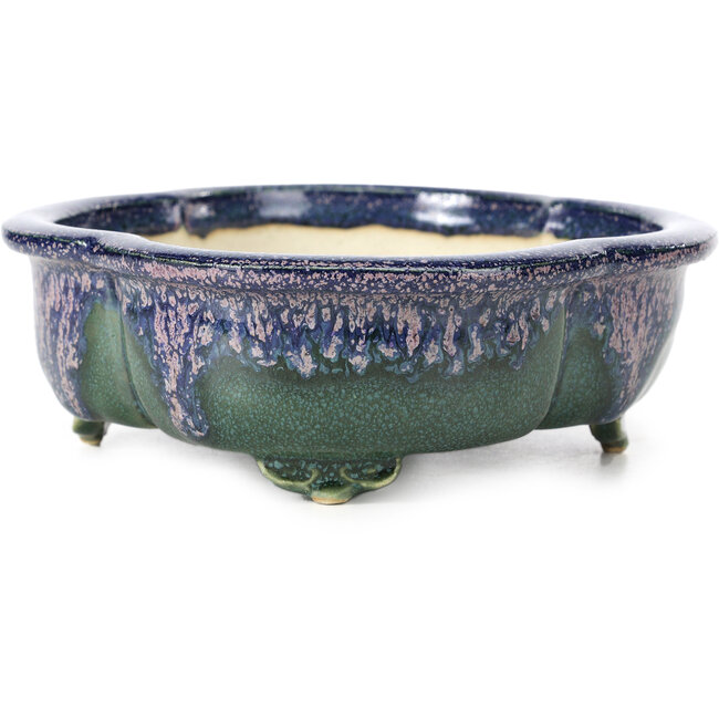 Mokko blaue Bonsaischale von Fuka - 169 x 148 x 50 mm