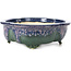 Pot à bonsaï bleu Mokko par Fuka - 169 x 148 x 50 mm