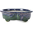 Mokko blue bonsai pot by Fuka - 169 x 148 x 50 mm