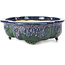 Pot à bonsaï bleu Mokko par Fuka - 169 x 148 x 50 mm