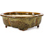 Mokko golden and brown bonsai pot by Fuka - 169 x 147 x 50 mm