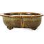 Mokko golden and brown bonsai pot by Fuka - 169 x 147 x 50 mm