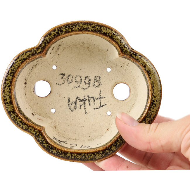 Mokko goudbruine bonsaipot van Fuka - 115 x 102 x 44 mm