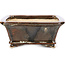 Rectangular brown bonsai pot by Shozan - 154 x 129 x 55 mm