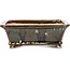 Rectangular brown bonsai pot by Shozan - 154 x 129 x 55 mm