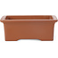 Rectangular unglazed bonsai pot by Seto Yaki - 115 x 89 x 42 mm