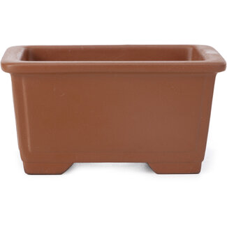 Seto Yaki Maceta de bonsái rectangular sin esmaltar de 98 mm de Seto Yaki, Seto