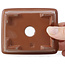 Maceta de bonsái rectangular sin esmaltar de Seto Yaki - 98 x 80 x 51 mm