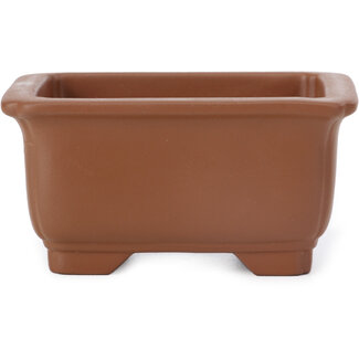 Seto Yaki Maceta de bonsái rectangular sin esmaltar de 99 mm de Seto Yaki, Seto