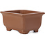 Maceta de bonsái rectangular sin esmaltar de Seto Yaki - 99 x 81 x 52 mm