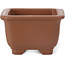 Maceta de bonsái rectangular sin esmaltar de Seto Yaki - 99 x 81 x 52 mm