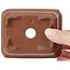 Maceta de bonsái rectangular sin esmaltar de Seto Yaki - 99 x 81 x 52 mm