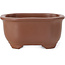 Maceta de bonsái rectangular sin esmaltar de Seto Yaki - 102 x 83 x 52 mm