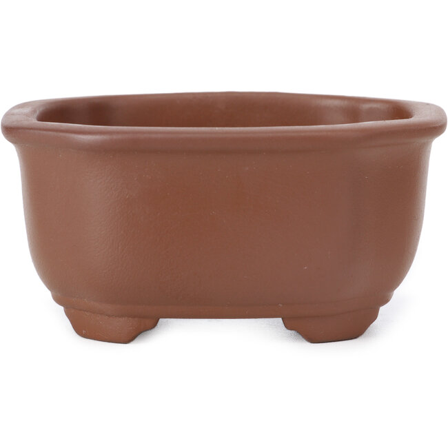 Pot à bonsaï rectangulaire non émaillé par Seto Yaki - 102 x 83 x 52 mm