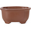 Maceta de bonsái rectangular sin esmaltar de Seto Yaki - 102 x 83 x 52 mm