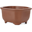 Maceta de bonsái rectangular sin esmaltar de Seto Yaki - 102 x 83 x 52 mm
