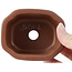 Maceta de bonsái rectangular sin esmaltar de Seto Yaki - 102 x 83 x 52 mm