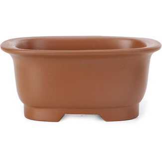 Seto Yaki Maceta de bonsái rectangular sin esmaltar de 106 mm de Seto Yaki, Seto
