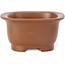 Maceta de bonsái rectangular sin esmaltar de Seto Yaki - 106 x 91 x 48 mm