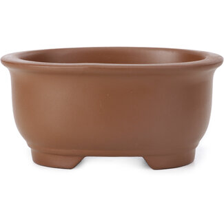 Seto Yaki 105 mm oval unglazed bonsai pot by Seto Yaki, Seto