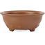 Round unglazed bonsai pot by Seto Yaki - 100 x 100 x 40 mm