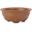 Round unglazed bonsai pot by Seto Yaki - 100 x 100 x 40 mm