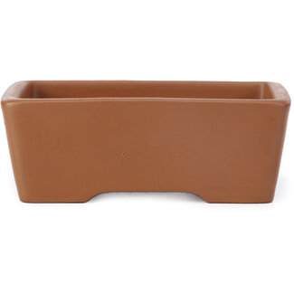 Seto Yaki Maceta de bonsái rectangular sin esmaltar de 113 mm de Seto Yaki, Seto