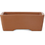 Maceta de bonsái rectangular sin esmaltar de Seto Yaki - 113 x 83 x 41 mm
