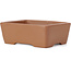 Rectangular unglazed bonsai pot by Seto Yaki - 113 x 83 x 41 mm