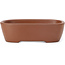 Vaso bonsai ovale non smaltato di Seto Yaki - 114 x 84 x 34 mm