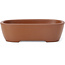 Oval unglazed bonsai pot by Seto Yaki - 114 x 84 x 34 mm