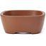 Vaso bonsai ovale non smaltato di Seto Yaki - 114 x 84 x 34 mm