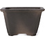 Pot à bonsaï carré non émaillé par Seto Yaki - 108 x 108 x 70 mm