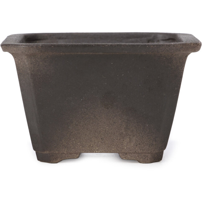 Vierkante ongeglazuurde bonsaipot van Seto Yaki - 108 x 108 x 70 mm