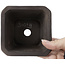 Maceta de bonsái cuadrada sin esmaltar de Seto Yaki - 108 x 108 x 70 mm