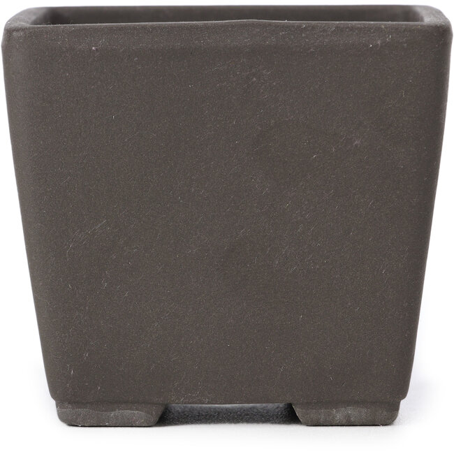 Pot à bonsaï carré non émaillé par Seto Yaki - 85 x 85 x 77 mm