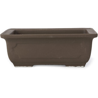 Seto Yaki 162 mm rectangular unglazed bonsai pot by Mizutani, Seto